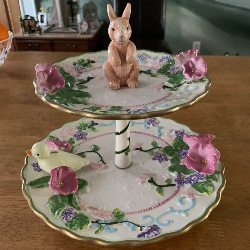 Springtime by Avon Two Tier Serving Tray